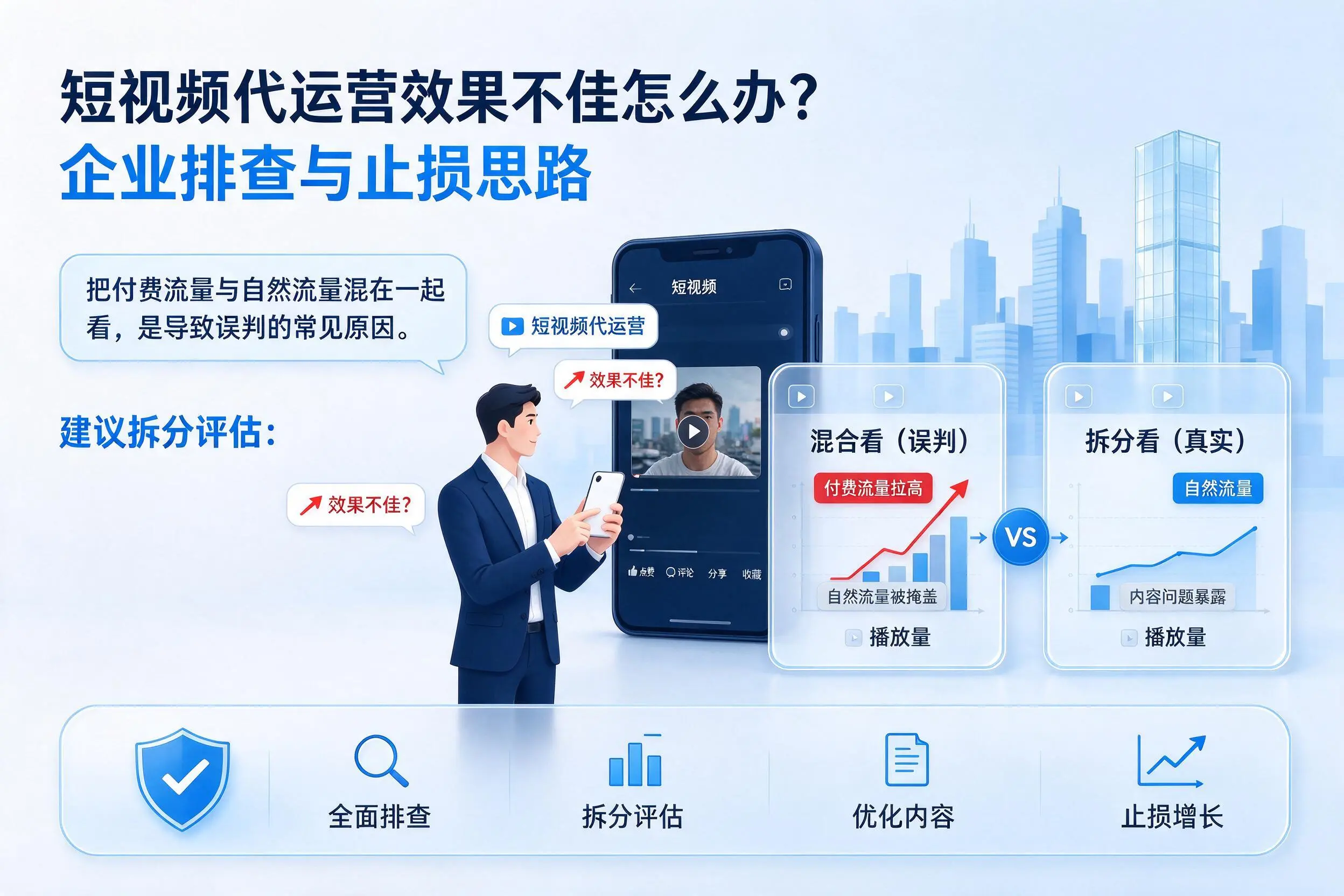 短视频代运营效果不佳怎么办？怀化企业排查与止损思路