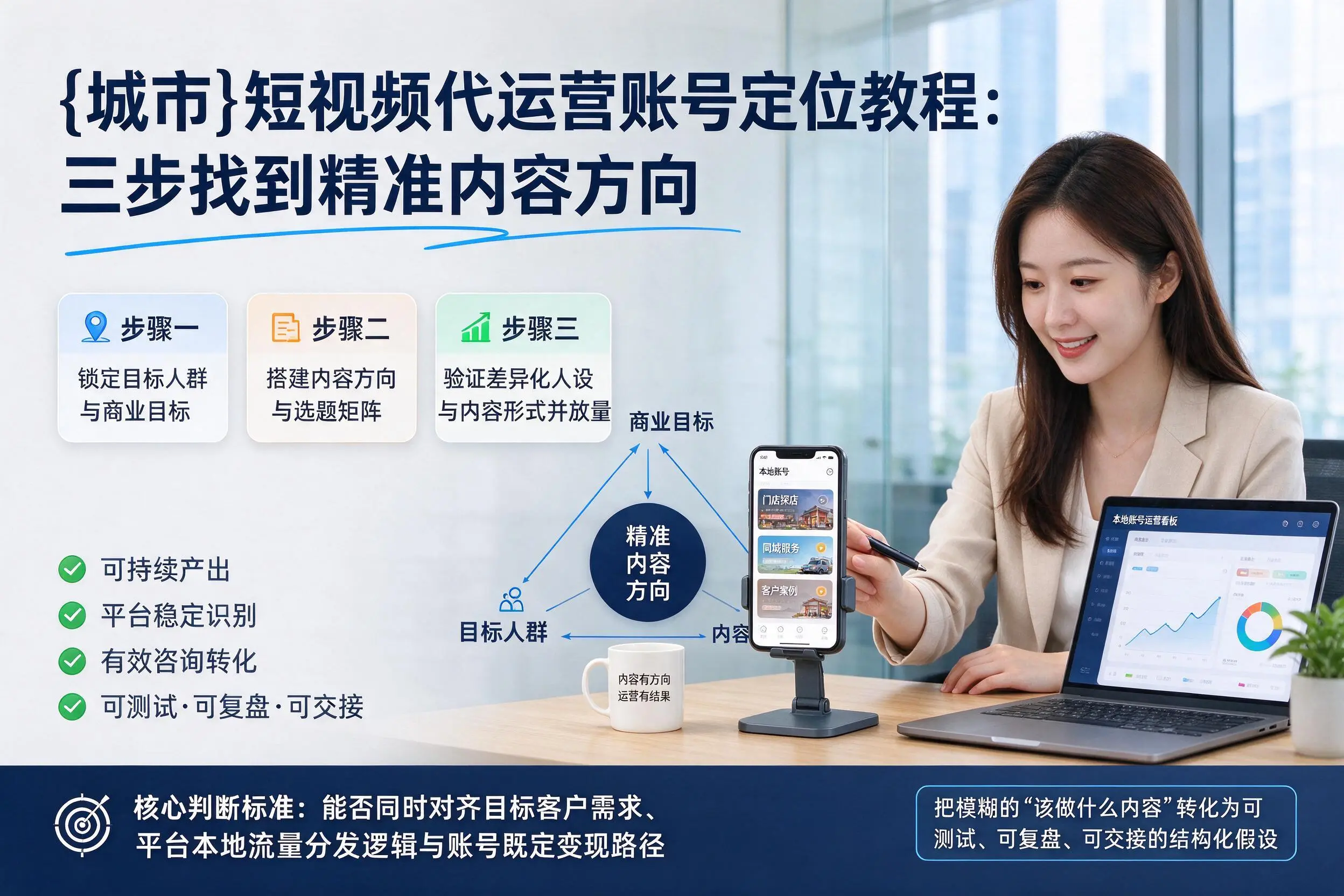 怀化短视频代运营账号定位教程：三步找到精准内容方向