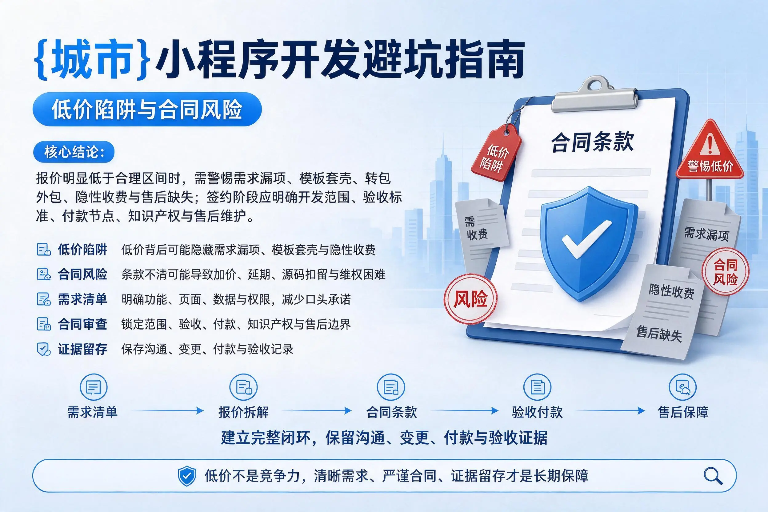 怀化小程序开发避坑指南：低价陷阱与合同风险