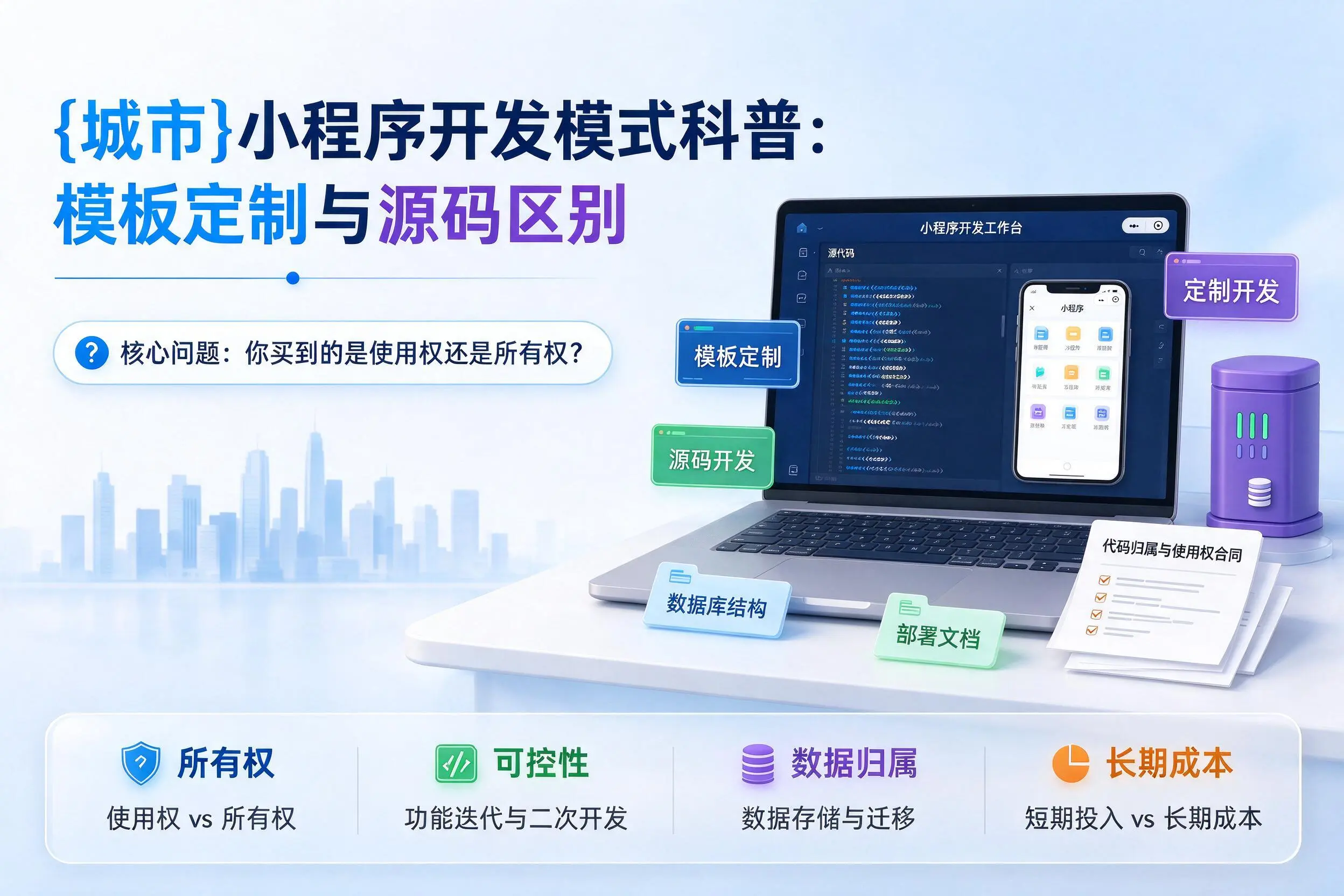 怀化小程序开发模式科普:模板定制与源码区别