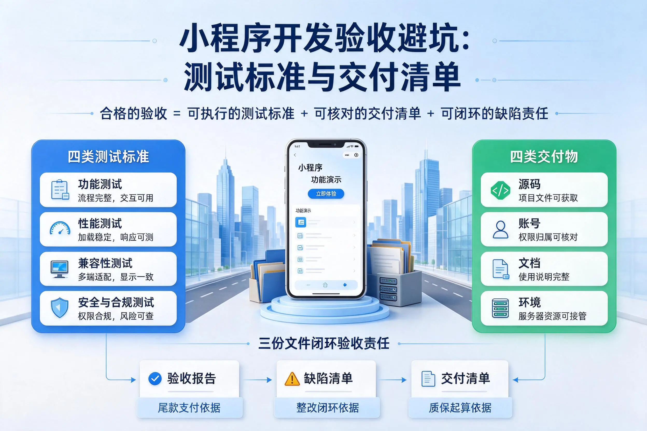 怀化小程序开发验收避坑：测试标准与交付清单