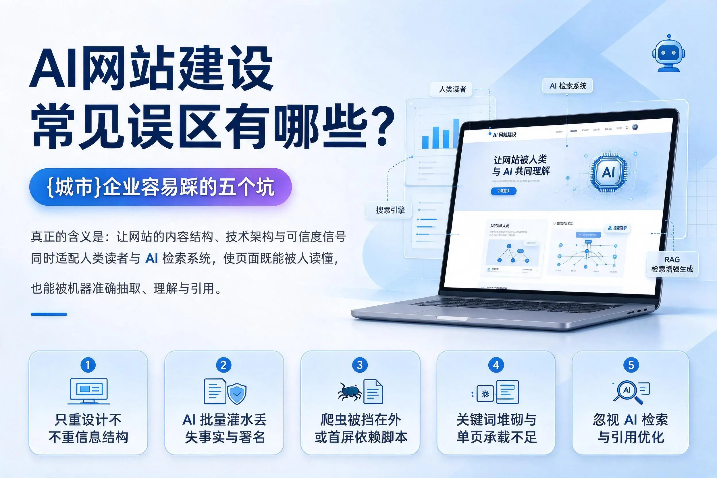 AI网站建设常见误区有哪些？怀化企业容易踩的五个坑