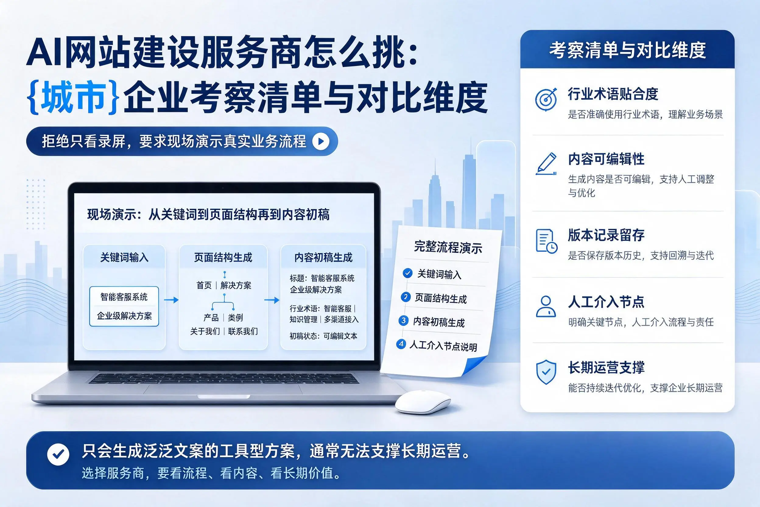 AI网站建设服务商怎么挑:怀化企业考察清单与对比维度