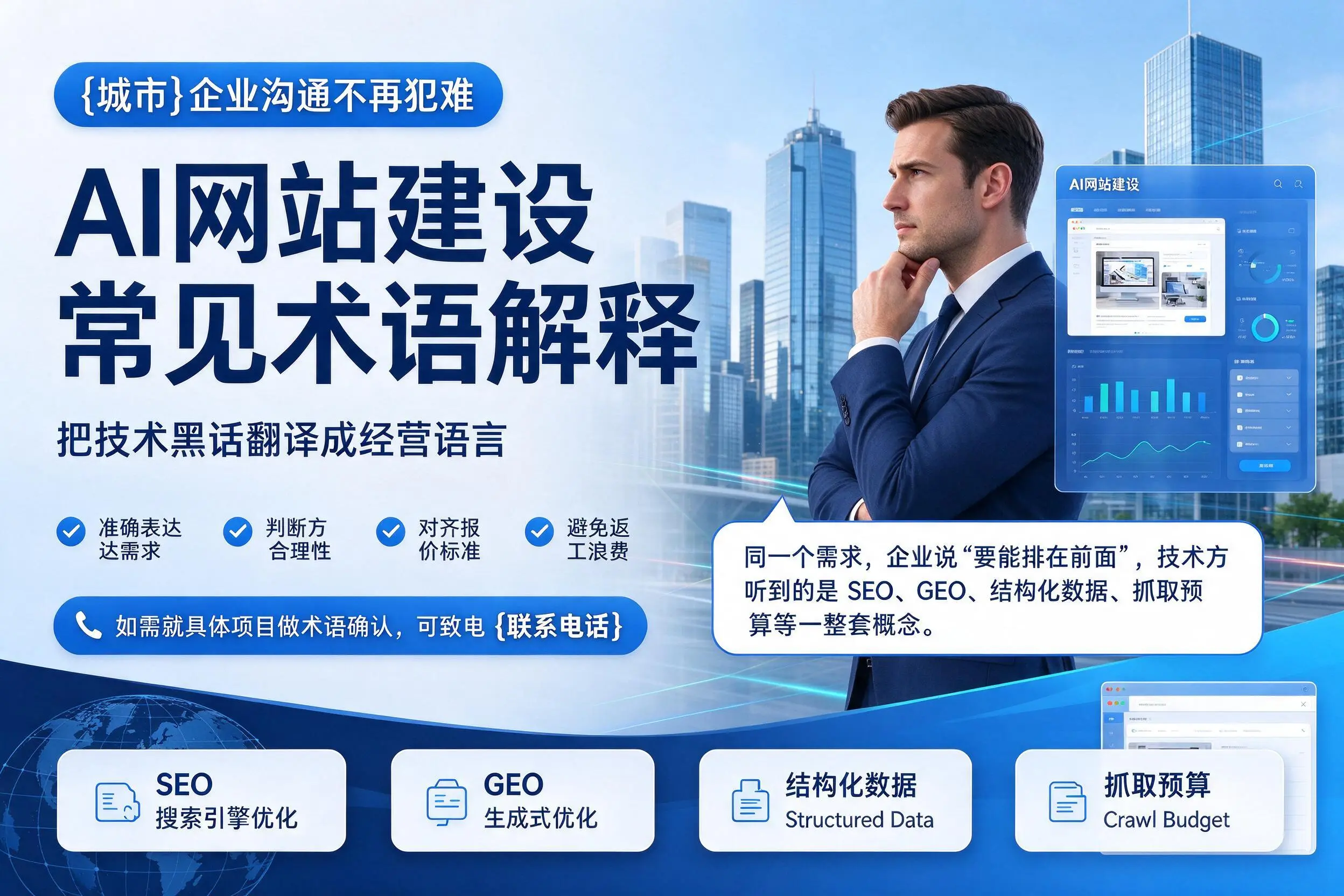 AI网站建设常见术语解释，怀化企业沟通不再犯难