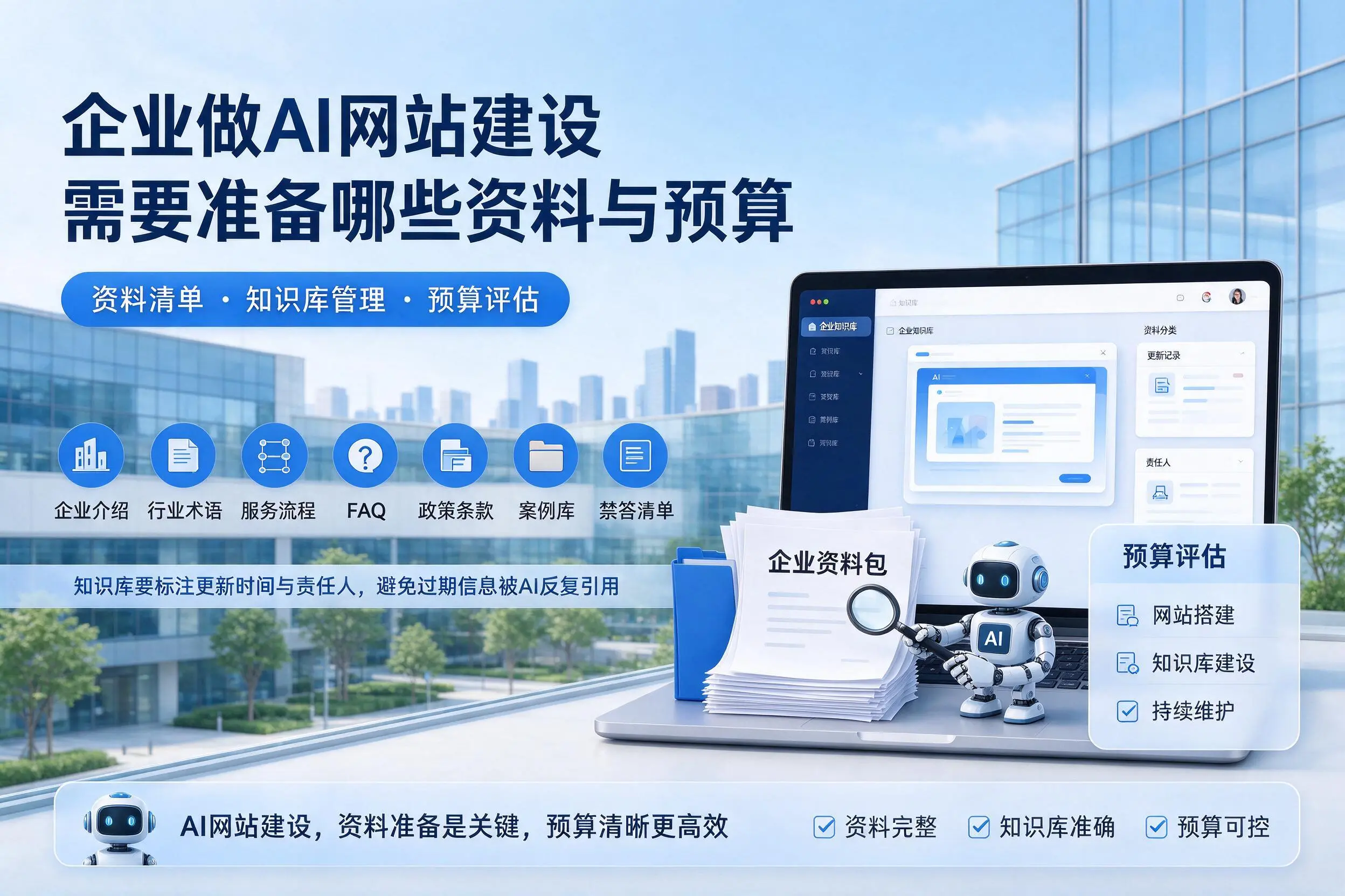 怀化企业做AI网站建设需要准备哪些资料与预算