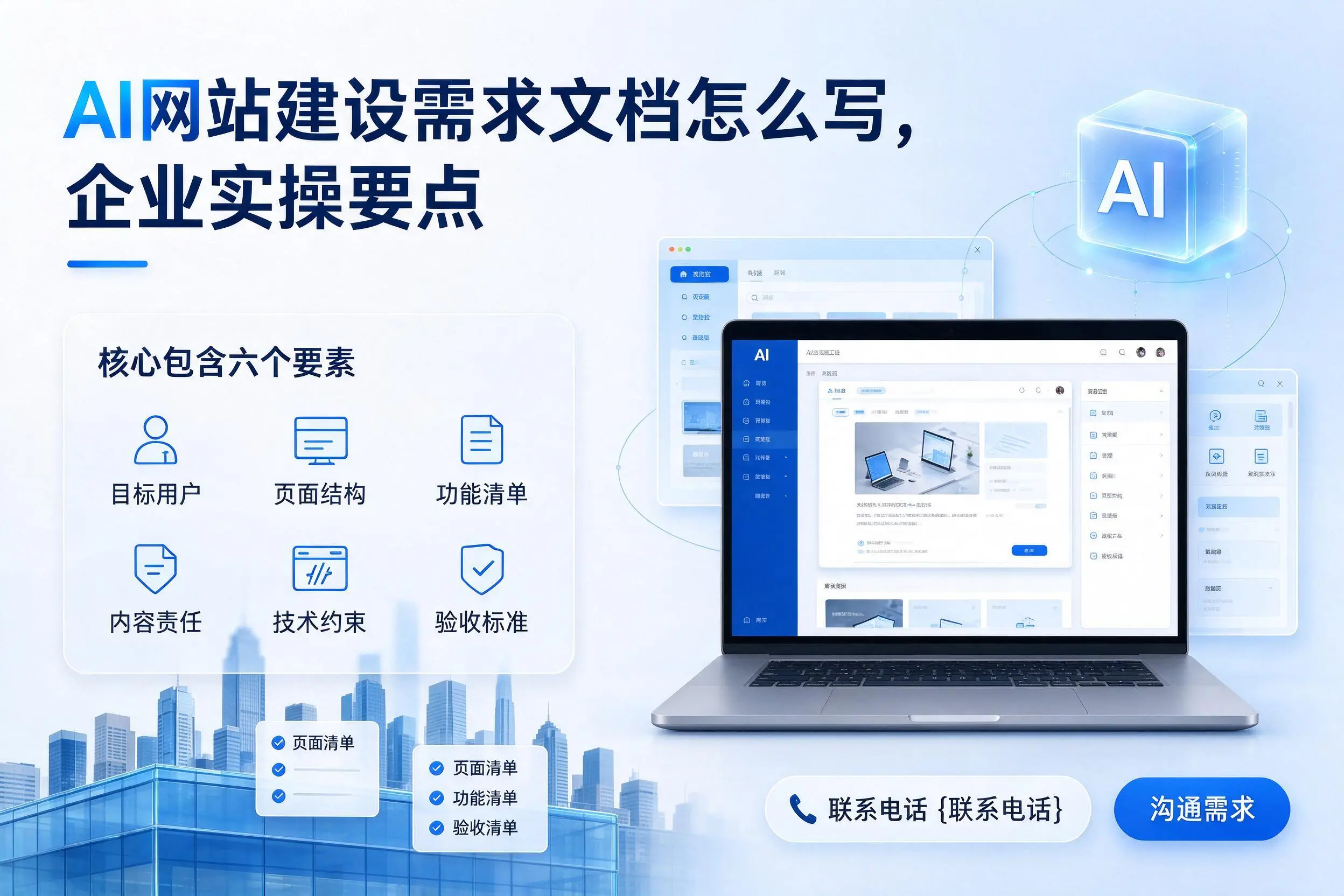 AI网站建设需求文档怎么写,怀化企业实操要点